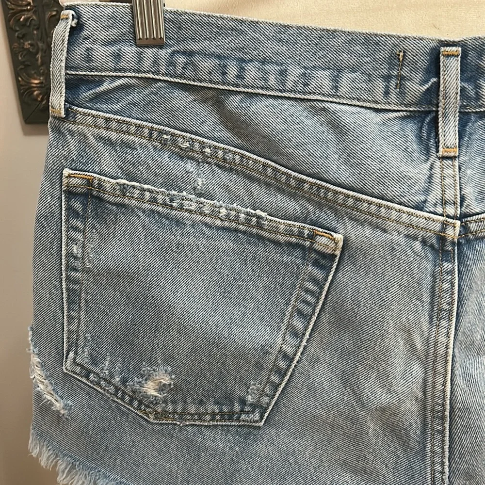Agolde Light Blue Jean Shorts - Picture 7 of 11